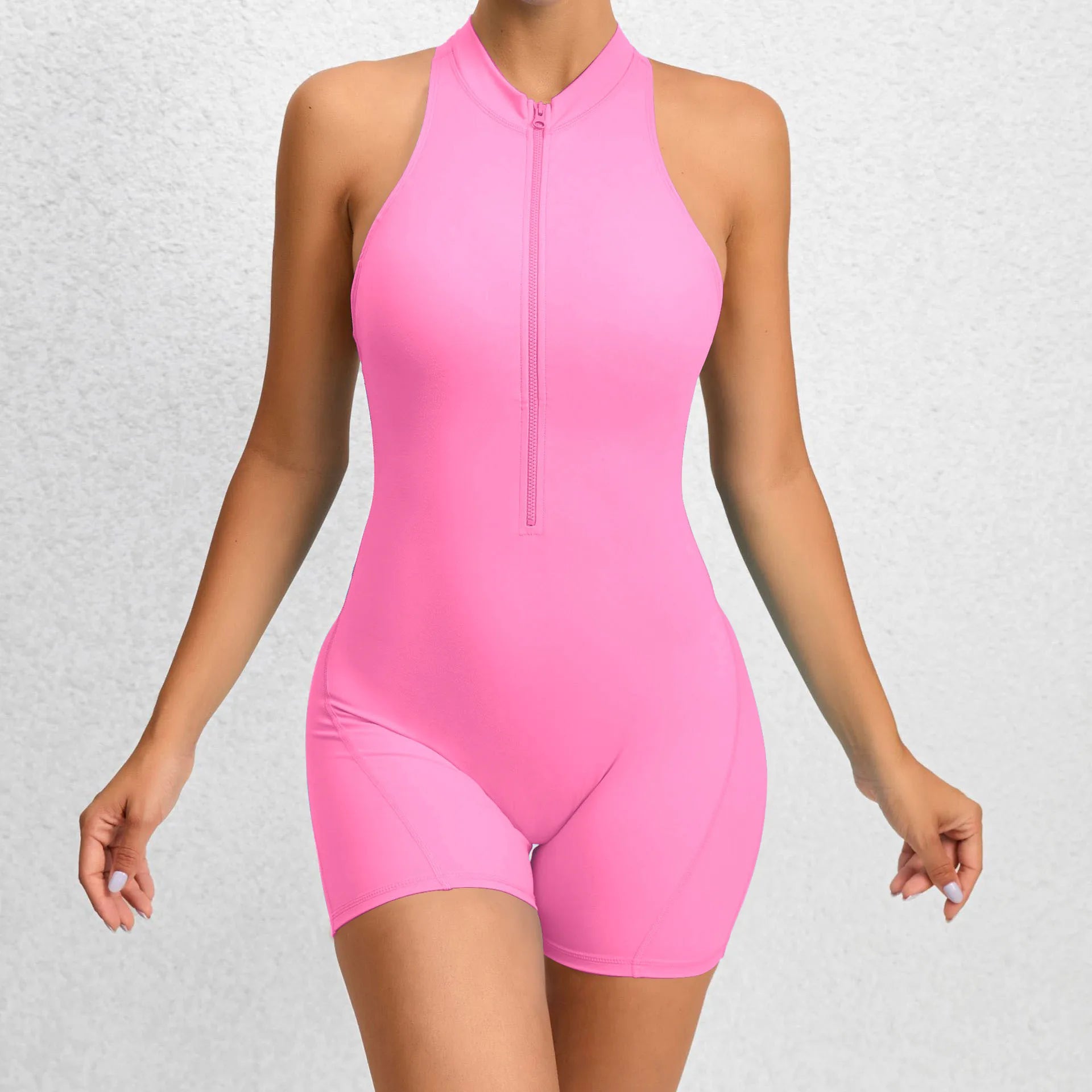 Pump N Fit Deep V One-Piece Jumpsuit