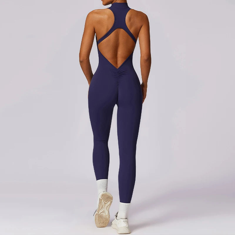 Pump N Fit – V-Back One-Piece Sports Jumpsuit
