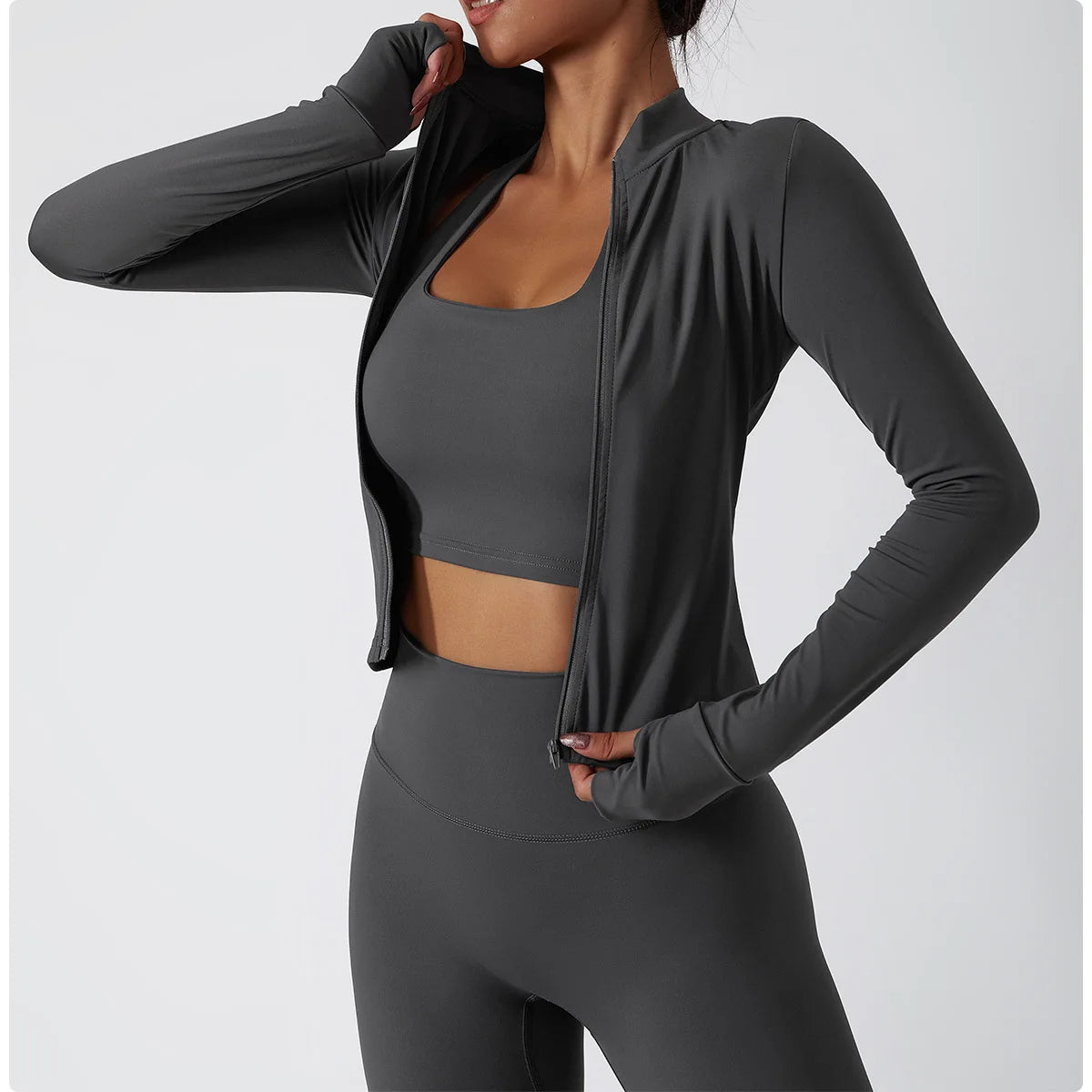 Women's Slim Fit Yoga & Fitness Jacket