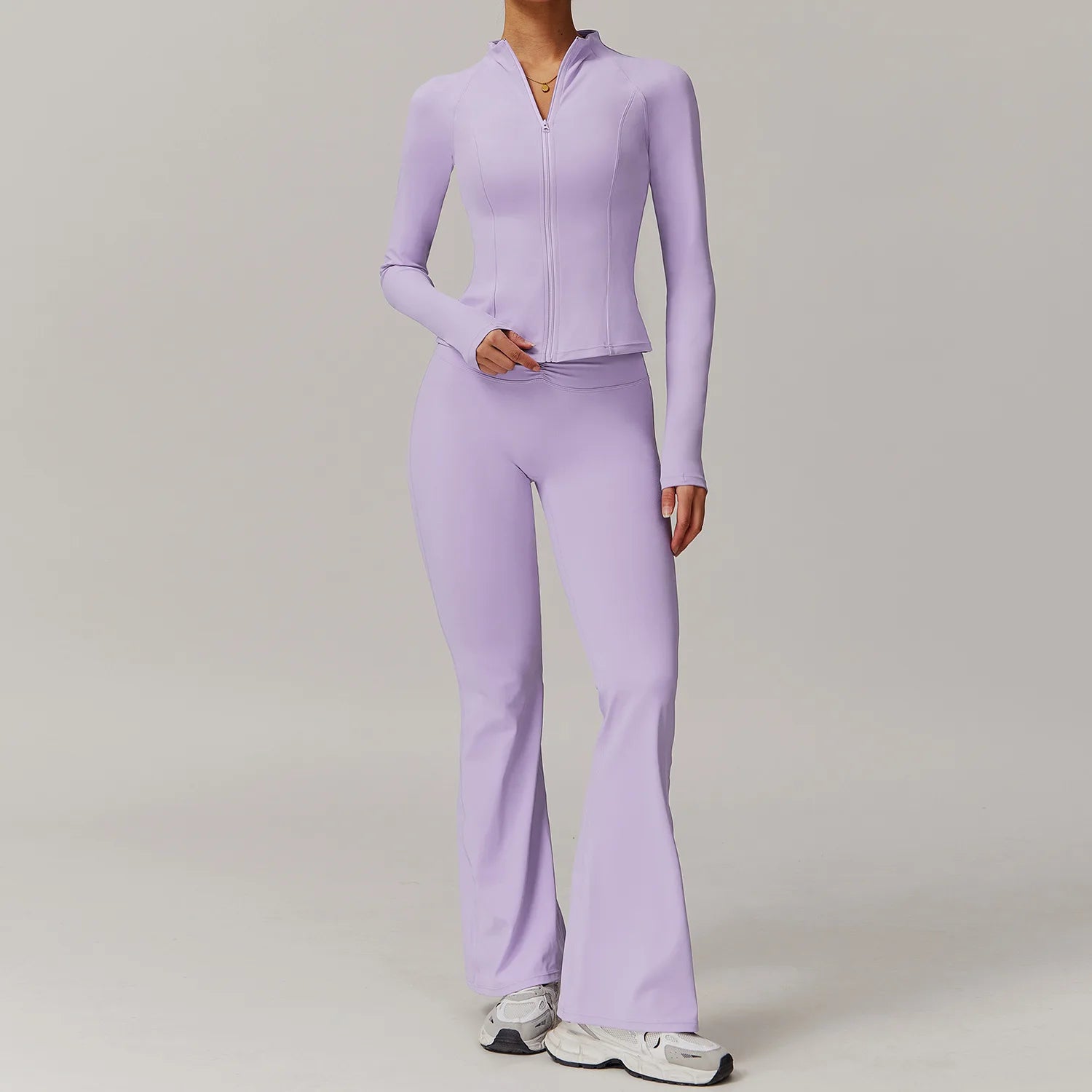 Pump N Fit 2-Piece Zipper Yoga Suit