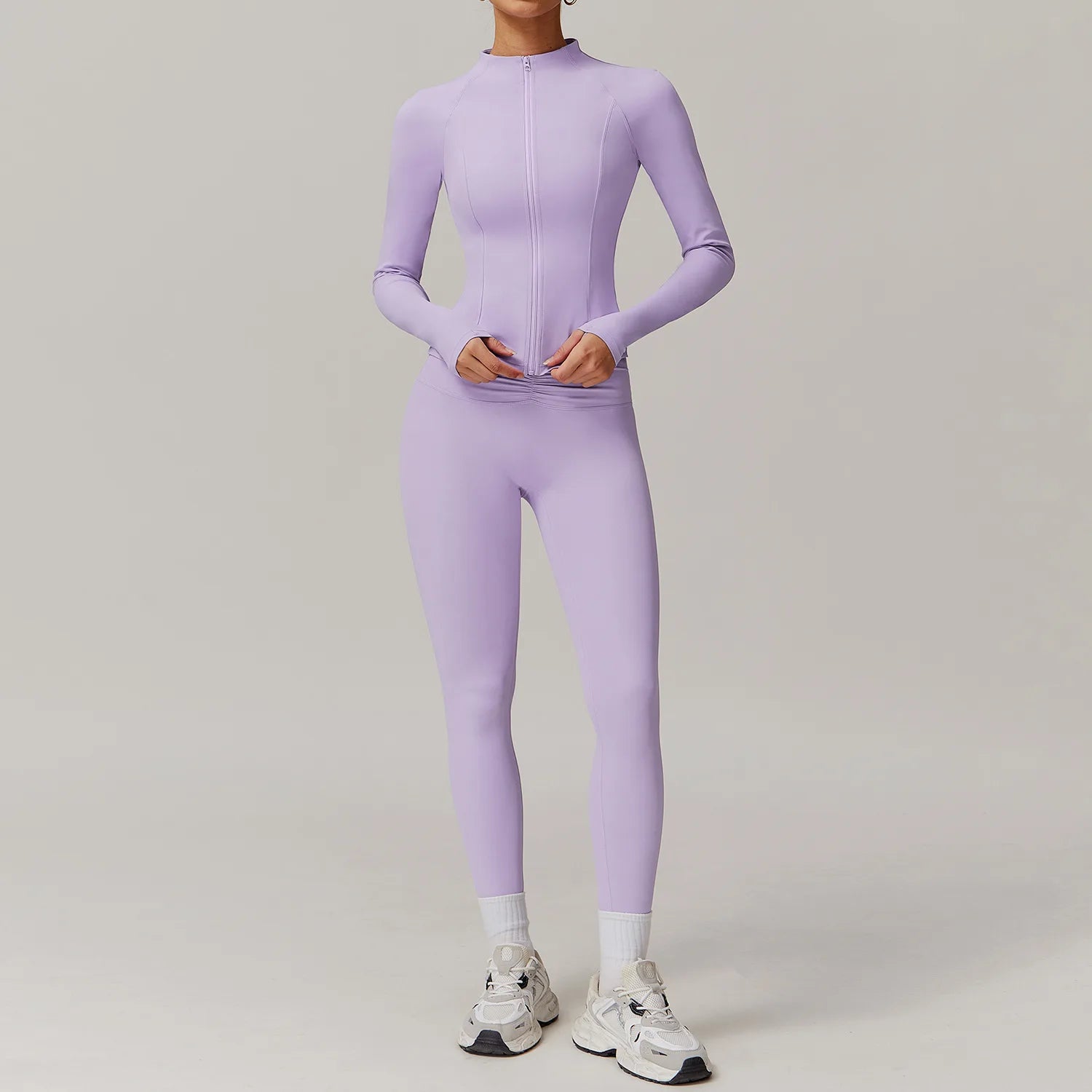Pump N Fit 2-Piece Zipper Yoga Suit