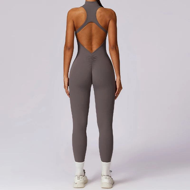 Pump N Fit – V-Back One-Piece Sports Jumpsuit